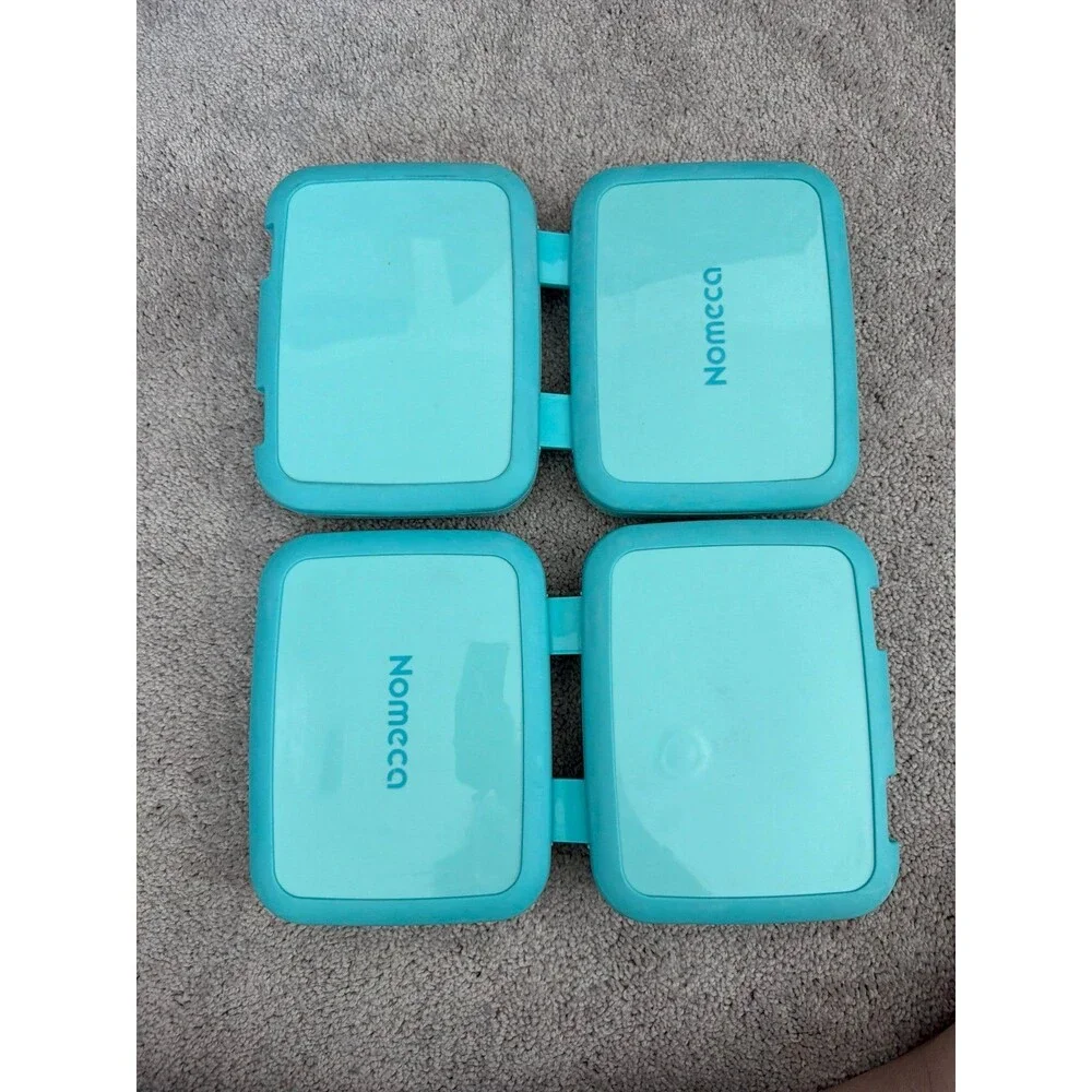 NEW Set of Bento Lunch Boxes Teal Box Pair Nomeca Easy Clean Wash Up